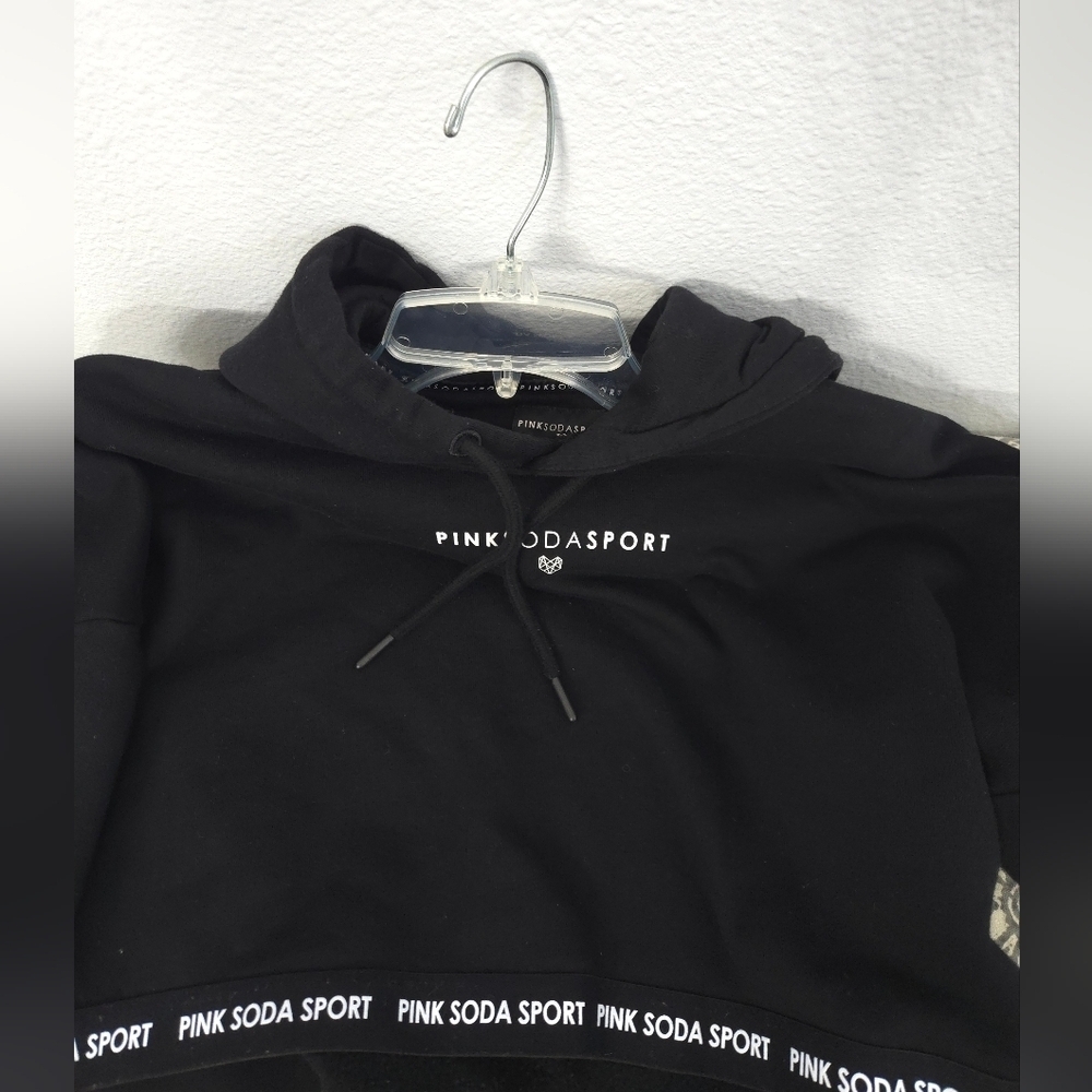 Pink Soda Sport Black Cropped Hoodie - Picture 8 of 8